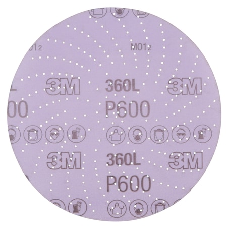 3M Hookit Clean Sanding Dsc 360L, 20804, 6in P600,500/pk 7100077625